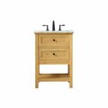 Elegant Decor 24 in. 1-Drawer Transitional Single Bathroom Vanity, Natural Wood VF27024NW